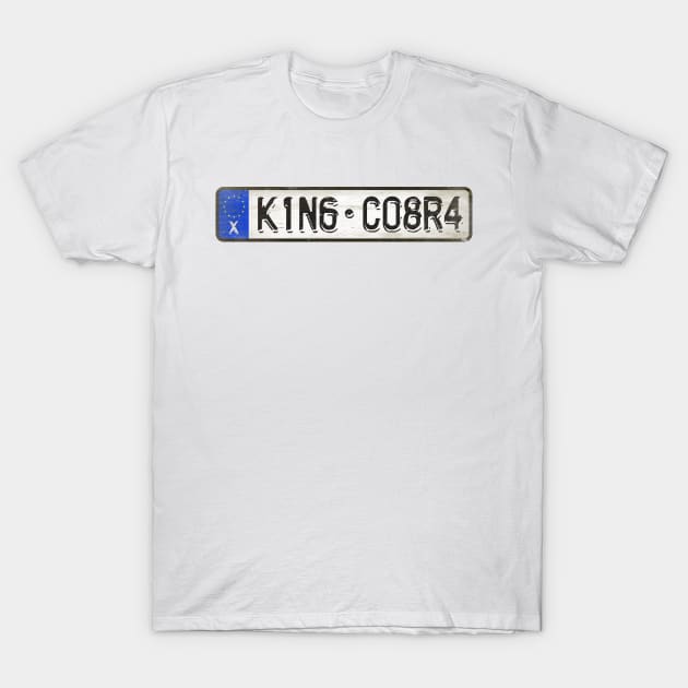 King Kobra - License Plate T-Shirt by Girladies Artshop